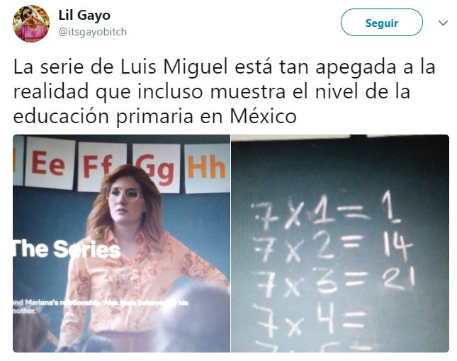 Comentarios en Twitter sobre el error de la serie Luis Miguel 