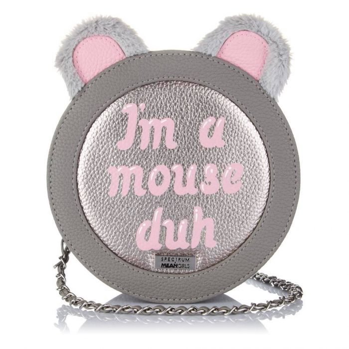bolso gris de ratón soy un ratón
